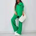 Women’s Clothing new women's autumn and winter solid color casual loose casual zipper sweatshirt wide leg pants suit_ecoleips.com