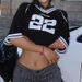 Women's Clothing Personality Loose Letter Contrast Color Large Version T Shirt Short Sleeved Top_ecoleips.com