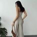 Women's Asymmetrical Ruffled Backless Top And High Waisted Trousers Two Piece Set Summer New Arrival_ecoleips.com