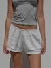 Womens Solid Color/Striped Shorts Elastic Waist Lounge Shorts Casual Summer Short Pants_ecoleips.com