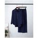 plus Size Loose Fit Long Sleeve Shirt And Wide Leg Pants Stretch Wrinkled Fashionable Sports Suit For Women_ecoleips.com