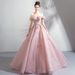 Colorful Tulle Evening Pink Flowers Bride 2026 New Toast Dress Stage Performance Art Exam Wedding Gown_ecoleips.com