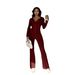 Women's Slim-Fit Zip-Up Tracksuit Set - Stretchy Lounge Pants & Long Sleeve Top - Elegant Casual Outfit (S-Xl) - Soft Brushed Polyester_ecoleips.com