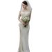 Ethereal Strapless Light Wedding Dress Women's Forest Inspired Satin Bridal Gown Mermaid Style Spring 2026_ecoleips.com