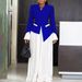 Women's Clothing New Fashion Temperament OL Trumpet Sleeve Top Pleated Wide Leg Pants Two Piece African Suit_ecoleips.com