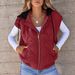 Women's Sleeveless Hooded Vest - Color-Block Design With Drawstring For Fall Layering, Casual Outerwear_ecoleips.com
