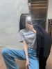 Summer Loose Ort Sve T-irt Women's Korean Sle Printed Letter Top Casual Commute Sle Round Ne Ort Length_ecoleips.com