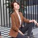 Autumn And Winter Corduroy Blazer For Women, Korean Style Retro Fashion, Versatile Short Jacket, Trendy_ecoleips.com