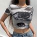 Y2K Street Style Hot Girl T-Shirt Women's Short Sleeve Cropped Top Ins European American Fashion Glasses Vest Retro_ecoleips.com