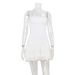 Girly Strapless Dress For Women Cinched Waist Jacquard Fabric Slim Fit Ruffled Hem_ecoleips.com