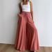 Suitable For All Seasons 2024 Summer New Women's Fashion Elastic Waistband High Waist Wide Leg Casual Pants_ecoleips.com