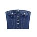 Aria Basics Aria Basics In-stock 2025 European And American Cross-border Foreign Trade Women's Clothing, Ruched Slim-fit Fashionable Denim Top_ecoleips.com