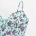 Floral European And American Style Women's New Printed Summer Dress, Heart-shaped Neckline, Short Cross-border Poplin_ecoleips.com