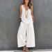 Breathable Cotton Linen Sleeveless Tank Top And Wide Leg Pants Set For Women, Casual Summer Outfit, Comfortable Two Piece Lounge Wear_ecoleips.com
