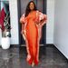 Plus Size Boho Maxi Dress With Ethnic Print - Flowy V-Neck Satin Kaftan For Women, Elegant Loose Fit Long Dress With Batik Pattern_ecoleips.com