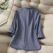 Women's Cropped Blazer Jacket - 3/4 Sleeve Casual Office Cardigan For Autumn_ecoleips.com