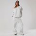 Women's Autumn/Winter Air Layer Loose Casual Fashion Suit Slanted Sweatshirt Style_ecoleips.com