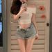 Off The Shoulder Slim Fit T-Shirt Sexy Short Top For Hot Girl Tight Waist Base Layer Women's Clothing_ecoleips.com