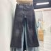 2026 Early Spring New European American R&13 Style Black And Gray Mid-low Waist Slightly Stretchy Cropped Flared Jeans_ecoleips.com