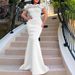 ng2510292 C8519 Cross-Border European And American Fashion Women's Summer Solid Color Off-Shoulder Mermaid Long Export_ecoleips.com