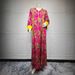 AB373 Muslim Arab Dubai Women's Fashion Printed Long Robe Dress_ecoleips.com