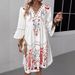 2026 European And American Cross-Border Women's Clothing Summer New V-Neck Lace Patchwork Casual Versatile_ecoleips.com