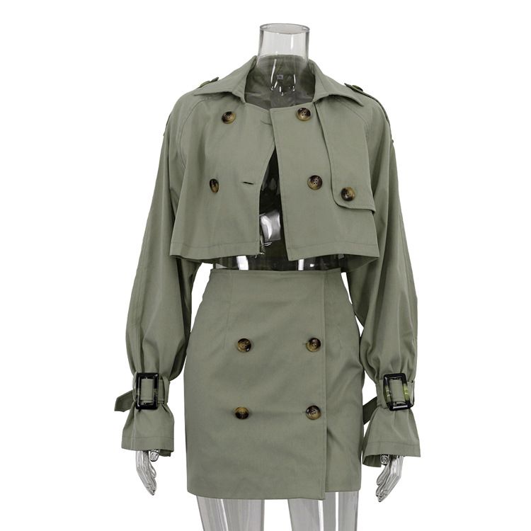 Women's Clothing High End British Style Short Workwear Jacket Hip Skirt Two Piece Suit_ecoleips.com