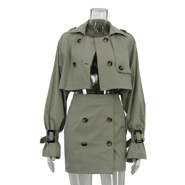 Women's Clothing High End British Style Short Workwear Jacket Hip Skirt Two Piece Suit_ecoleips.com