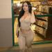 AYJ24T065--Women's High-End V-Neck Lace Crop Top Set Long Sleeve Sexy Pants_ecoleips.com