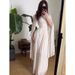 Summer New Women's Retro Elegant Luxurious Maxi Dress Long Sleeved Waist Slimming_ecoleips.com