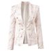 Elegant Lightweight Knit Cardigan Jacket for Women Floral Print Blazer Spring Office Chic Versatile Women's Outerwear_ecoleips.com