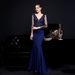 Women's Clothing Diamond Toasting Dress Bride Long Long Sleeve Thank You Party Fishtail Evening Dress_ecoleips.com