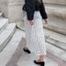 Talenza Summer Polka Dot Maxi Skirts Fashion Casual Contrast Loose Lace Skirts New High-Waisted Vintage Party Vacation Women's_ecoleips.com