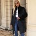 Women's Clothing Luxury Long Faux Rabbit Fur Coat – Adjustable Belt, Black Winter Coat For Women_ecoleips.com