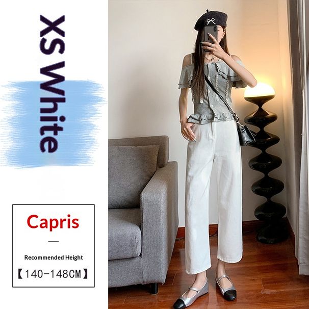 Women's Wide-leg Jeans, Spring Thin Style 2026 New Model, High-waisted, Slimming, Loose Fit, For Petite Individuals,_ecoleips.com