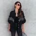 Women's Heavy Duty Style Chain Studded Single Breasted Coat_ecoleips.com
