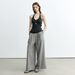 Suitable For All Seasons UMA WHITE Guangzhou Thirteen Factories Run Deng 2025 Spring Summer New Women's Suit Tall Mixed Linen Wide-leg Pants_ecoleips.com