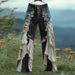 Women's Retro Print High-Waisted Jeans Casual Comfortable Slimming Faux Denim Style Leg Lengthening Bottoms_ecoleips.com