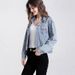 K New Heavy Industry Diamond Studded Rivet Long Sleeve Loose And Slim Fashion Denim Jacket For Women_ecoleips.com