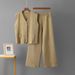 Women's Cross Border Cardigan Knit Set Single Breasted V Neck Top Casual Sporty Wide Leg Pants Spring Summer Loose Fit_ecoleips.com
