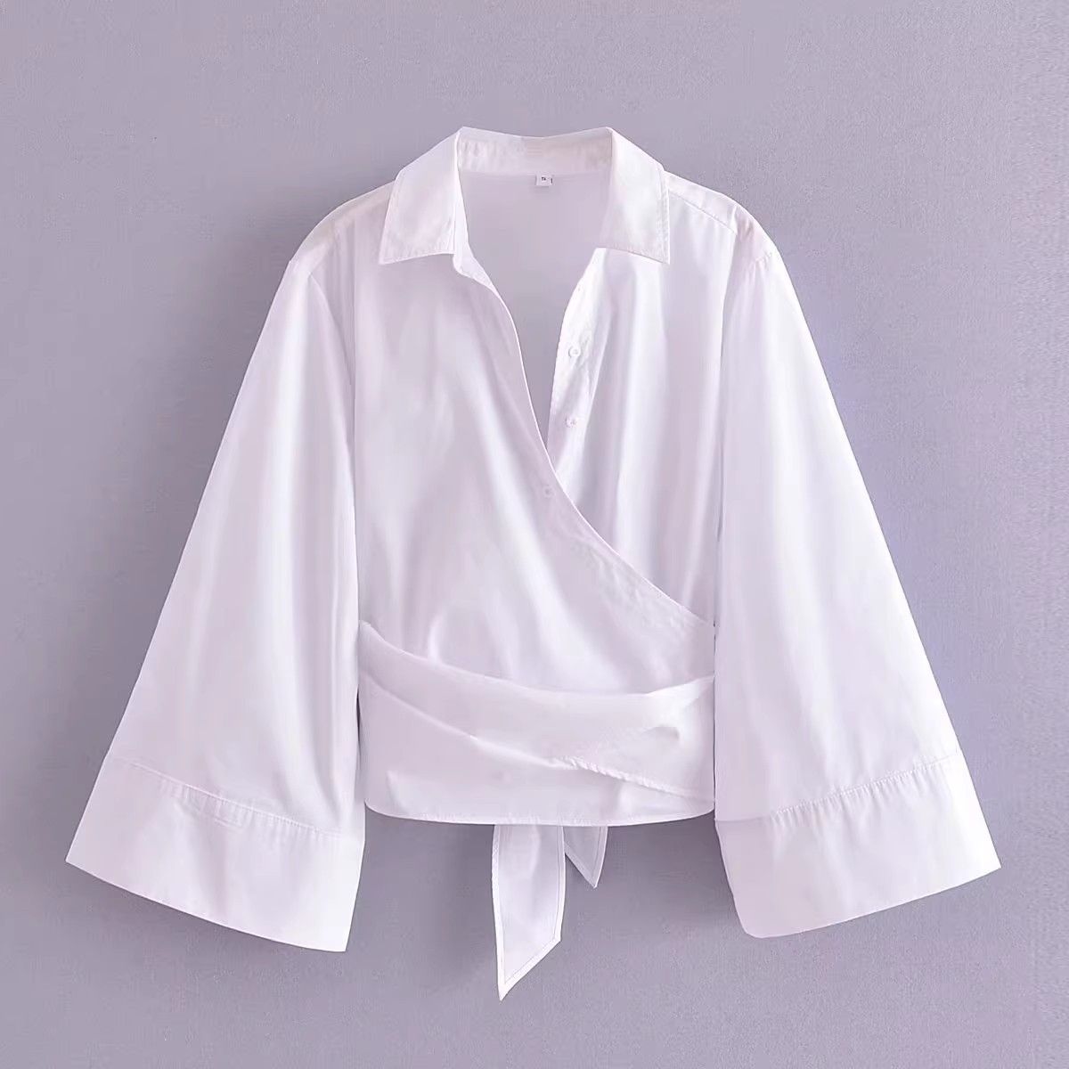 Verve 2025 Summer New Women's Fashion Versatile Double Placket Poplin Shirt 8514102 250_ecoleips.com
