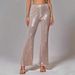 Aria Basics European And American Middle Eastern Foreign Trade Cross-border Champagne-colored Sequined High-waisted Party_ecoleips.com