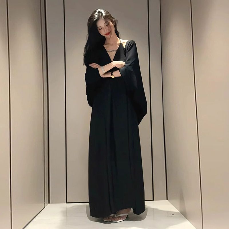 Autumn New Korean Fashion With Strap Long And Cardigan Two-Piece Set Maternity Dress_ecoleips.com