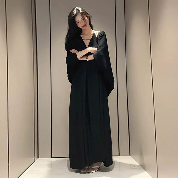 Autumn New Korean Fashion With Strap Long And Cardigan Two-Piece Set Maternity Dress_ecoleips.com