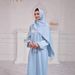Spring 2025 New Cross-Border Middle Eastern Dubai Turkish Muslim Robe With Headscarf_ecoleips.com