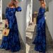 Women's Clothing Sexy One Shoulder Printed Long Skirt Dress_ecoleips.com