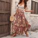 Women's Clothing Chiffon Print High Waist Large Size Skirt Pants_ecoleips.com