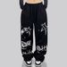Women's Hip Hop Dance Pants - Trendy Graffiti Print Jazz Streetwear Trousers For Women - Lightweight & Stretchy Comfort Fit_ecoleips.com