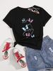 Women's Clothing Women's Round Neck Short Sleeve T-Shirt Simple Printed Casual Top Style Popular For Formal & Casual For Women_ecoleips.com
