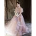 Pink Evening For Women, Light Luxury, Niche Halter Neck Wedding , Banquet High-End Feel, Host Art Exam Performance_ecoleips.com